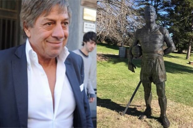 Francisco Paco Casal saludó la inauguración de un monumento a Obdulio Varela.