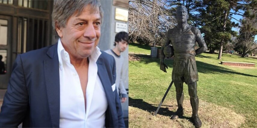 Francisco Paco Casal saludó la inauguración de un monumento a Obdulio Varela.